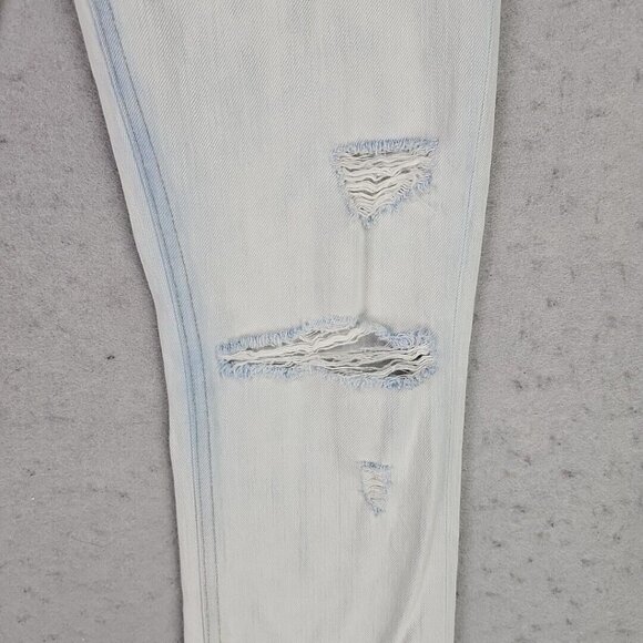 Current/Elliott The Cropped Straight Jeans Womens 25 Channon Destroy Made In USA - Picture 2 of 12